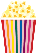 Rainbow popcorn